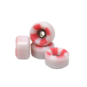 Social Clouds Dual Duromoter Pro Fingerboard Wheels Red White 60d Soft