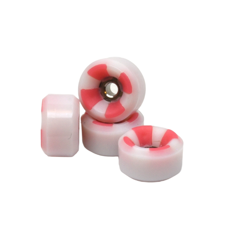 Social Clouds Dual Duromoter Pro Fingerboard Wheels Red White 60d Soft