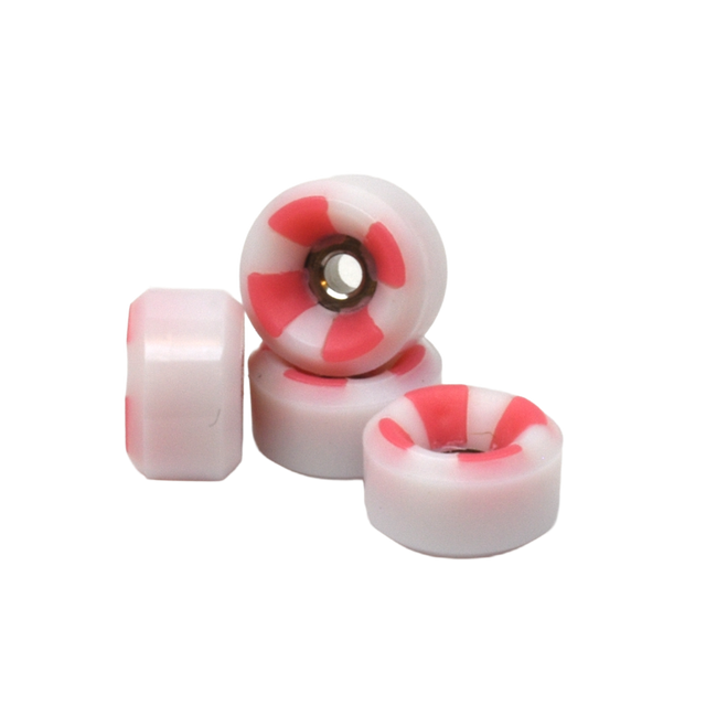 Social Clouds Dual Duromoter Pro Fingerboard Wheels Red White 60d Soft