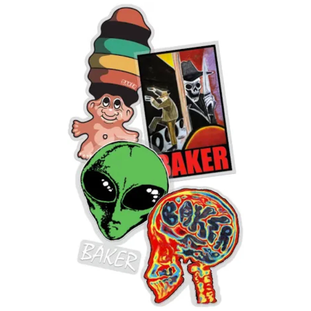 Baker Brain Donor Sticker Red 4 inch