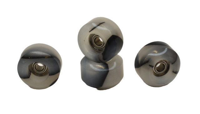 Social LockIn Full Resin Pro Fingerboard Wheels Marble Clear Black 7.5mmx4.7