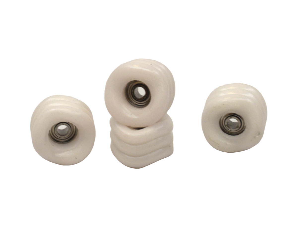 Social MINI Shark Fingerboard Wheels White 70d 5mmx4