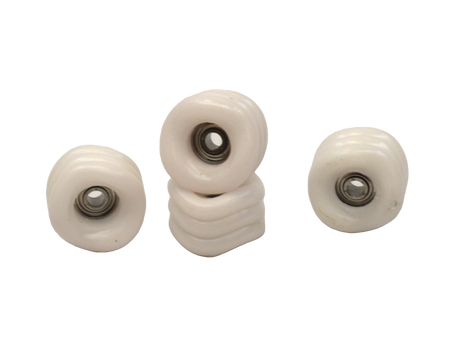 Social MINI Shark Fingerboard Wheels White 70d 5mmx4