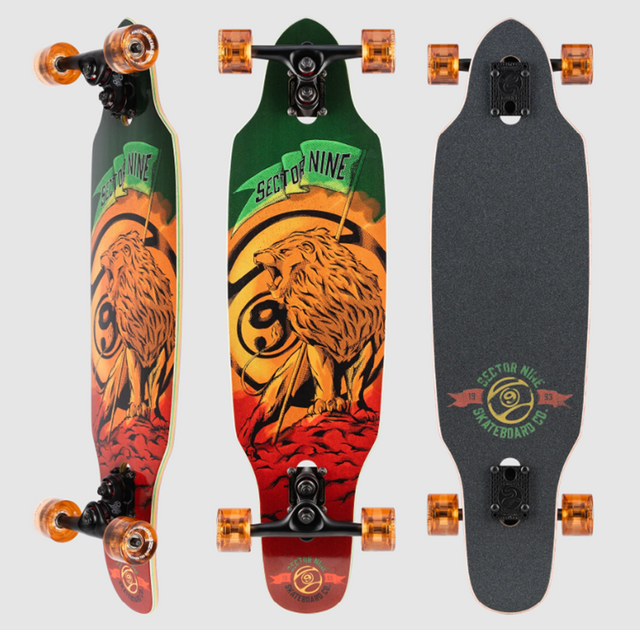 Sector 9 Striker Mini Rasta Skateboard Complete Rasta 8.75x33