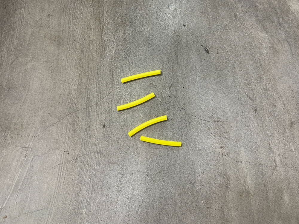 Social UnCut Fingerboard Pivot Cup Tubes Yellow 4 pack