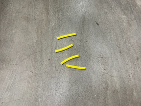 Social UnCut Fingerboard Pivot Cup Tubes Yellow 4 pack