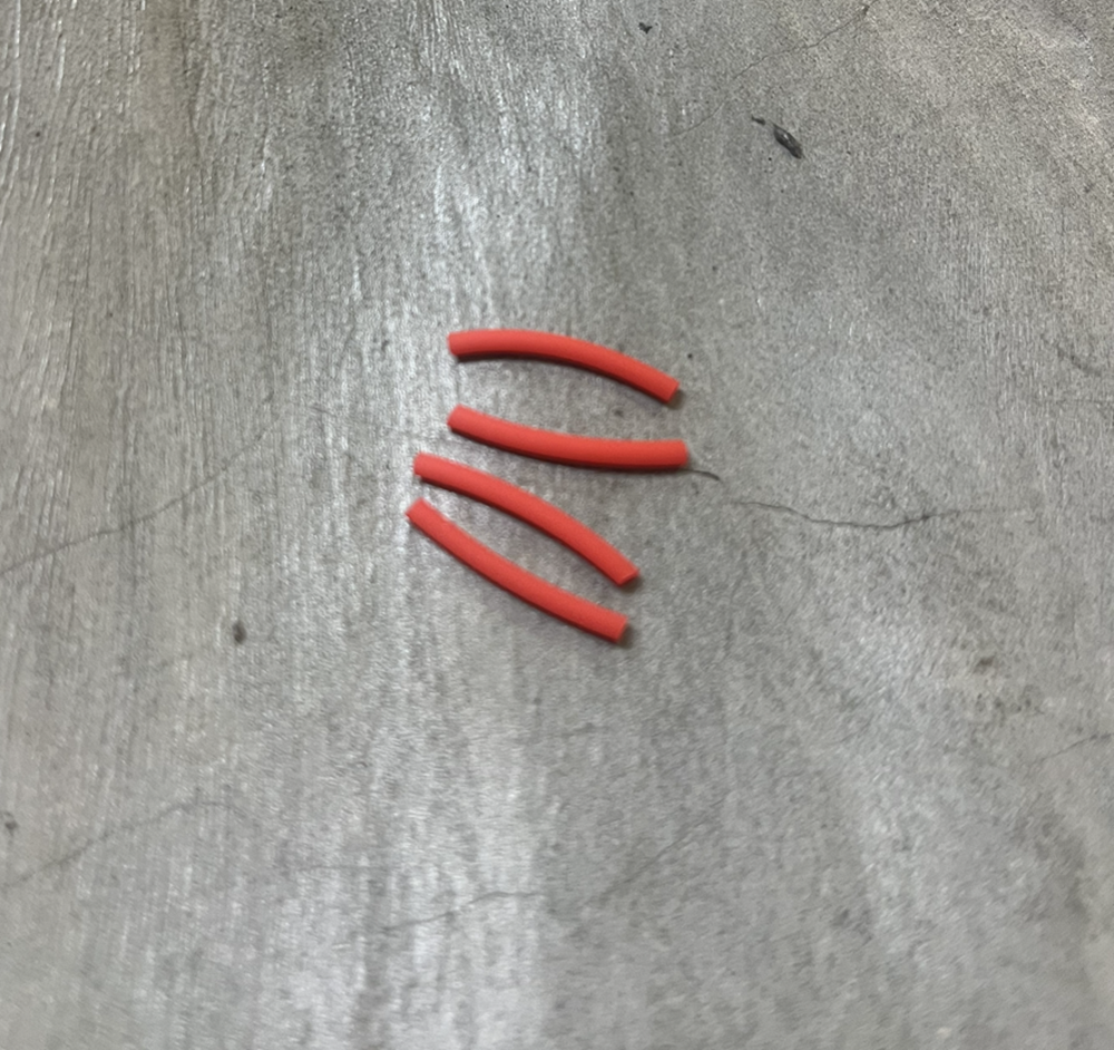 Social UnCut Fingerboard Pivot Cup Tubes Red 4 pack