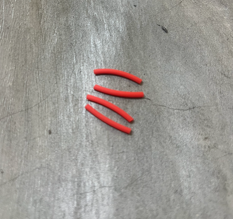Social UnCut Fingerboard Pivot Cup Tubes Red 4 pack