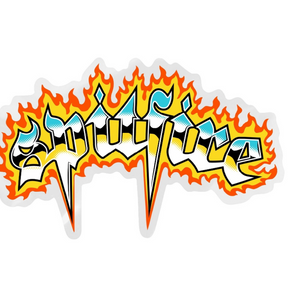 Spitfire Venom Chrome Sticker Orange 4inch
