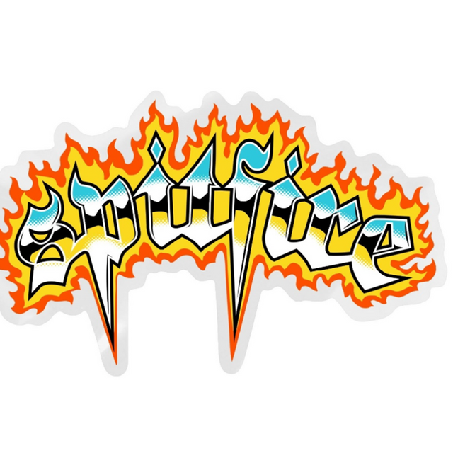 Spitfire Venom Chrome Sticker Orange 4inch
