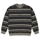 Souvenir Striped Ultra Pique Sweater Mens Charcoal Stripe L