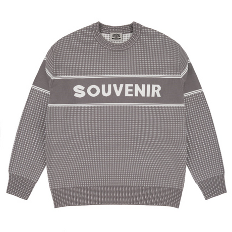 Souvenir Jaquard Knit Sweater Mens Cool Grey XL