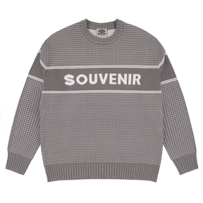 Souvenir Jaquard Knit Sweater Mens Cool Grey