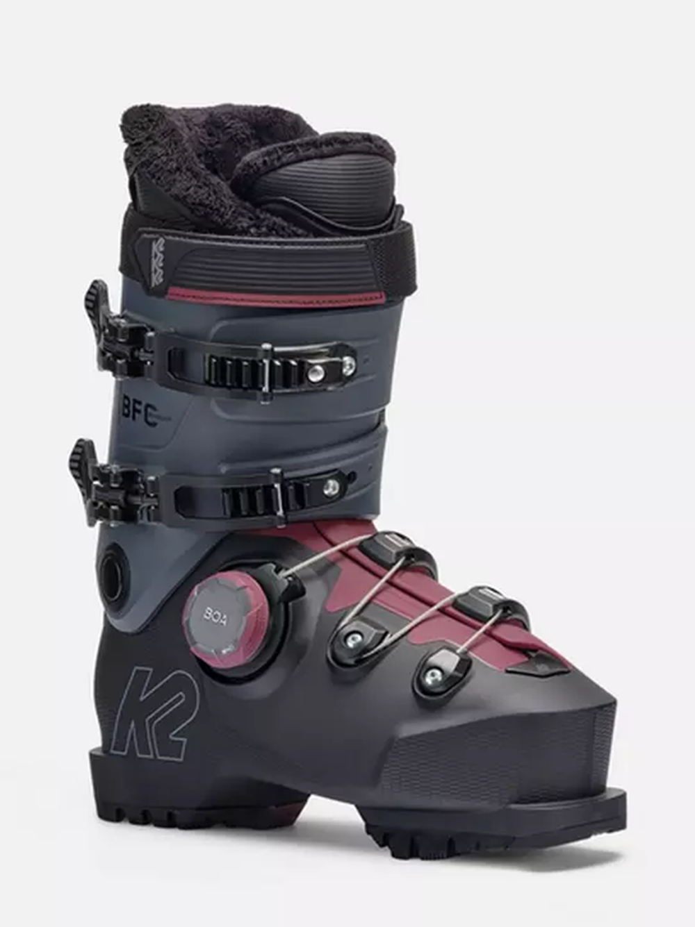 K2 BFC 95 BOA Ski Boots Womens 2026 Grey Ruby 27.5