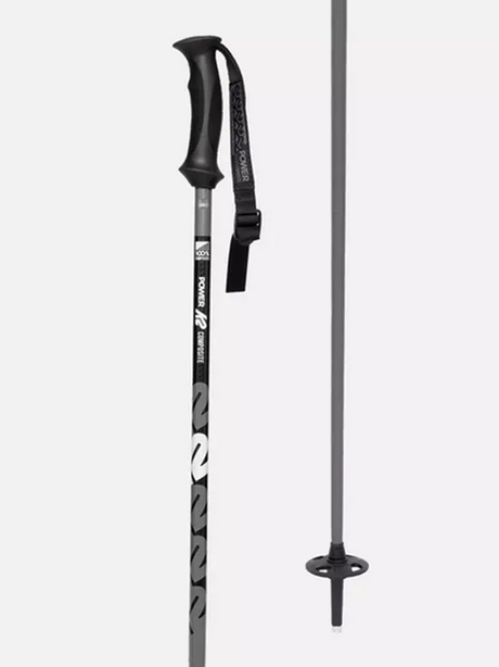 K2 Power Composite Ski Poles Gunmetal 44in