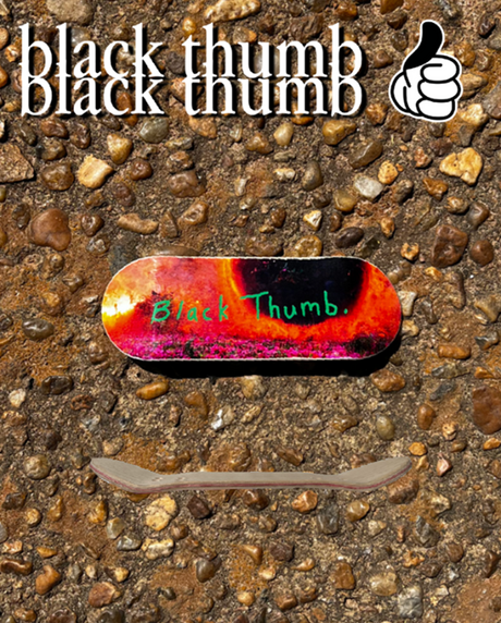 BlackThumb Boat Fingerboard Deck Orange 34mm High