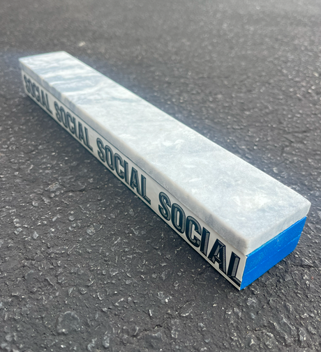 Social Marble Slim Ledge FIngerboard Obstical Blue 2x12