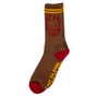 Spitfire Bighead Crew Sock Brown Red Gold One Size