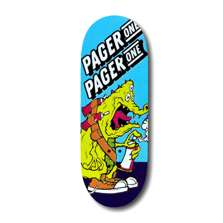 Chems Pager One Pro Fingerboard Deck Blue Mid Pro 32x96 Popsicle