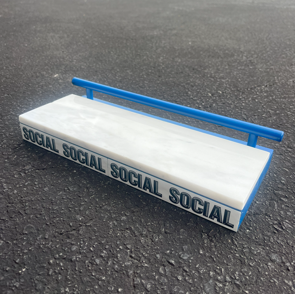 Social Marble Rail Combo FIngerboard Obstical Blue 5x12