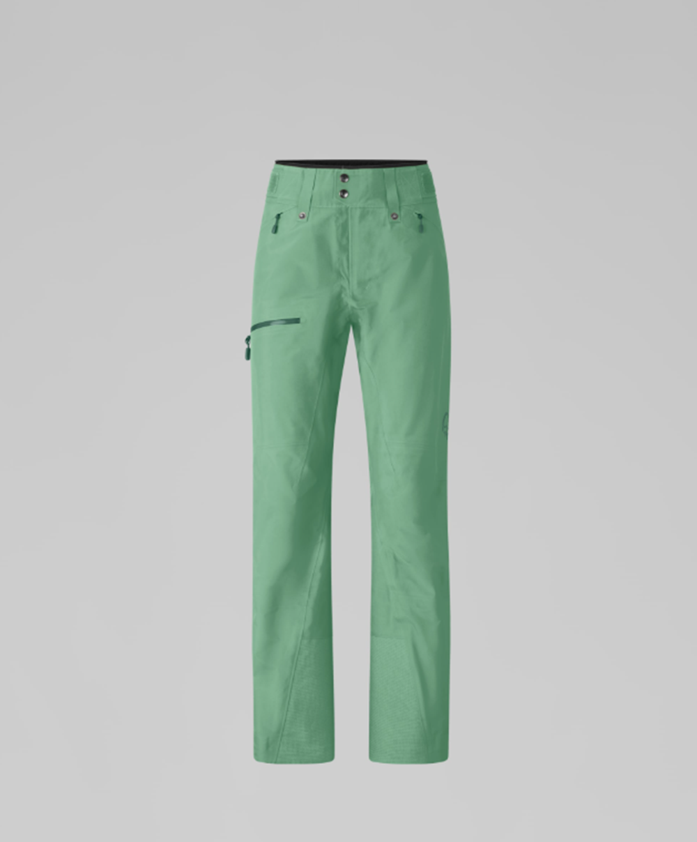 Norrona Lofoten GoreTex Womens Insulated Snow Pants Jungle Green