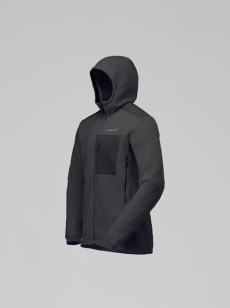 Norrona Trollveggen Warm3 Hooded Fleece Jacket Mens Phantom Grey XL