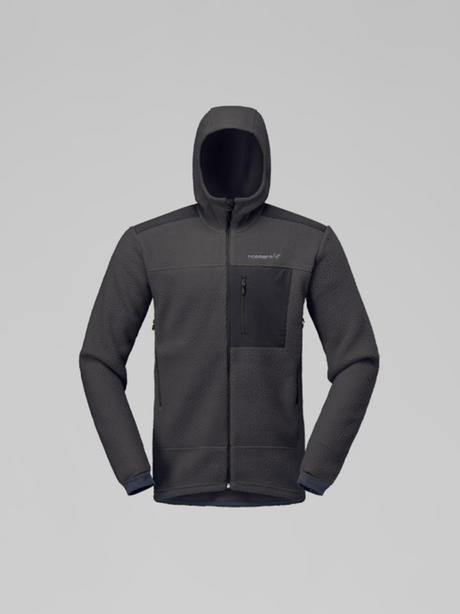 Norrona Trollveggen Warm3 Hooded Fleece Jacket Mens Phantom Grey