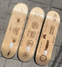 Filthy Wood Burned Skateboard Deck Natural Brow 8.5 wb14.5