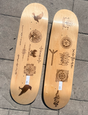 Filthy Wood Burned Skateboard Deck Natural Brow 9.0 wb14.5
