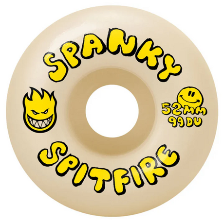 Spitfire Spanky Long F4 Happy Wheels Set Yellow Blue 52/99