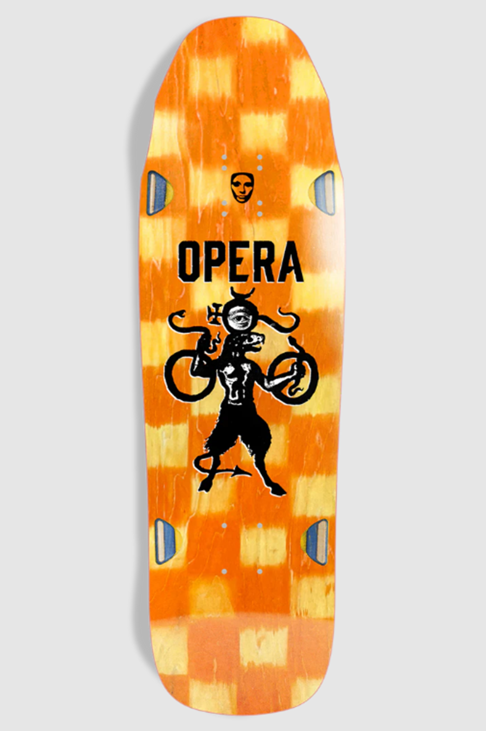 Opera Checker Beast EX7 Skateboard Deck Orange 9.5