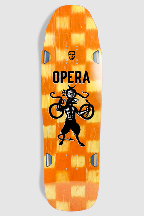 Opera Checker Beast EX7 Skateboard Deck Orange 9.5