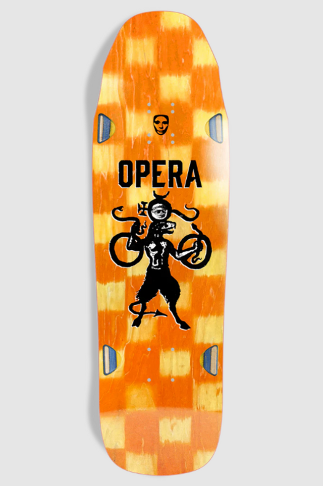Opera Checker Beast EX7 Skateboard Deck Orange 9.5