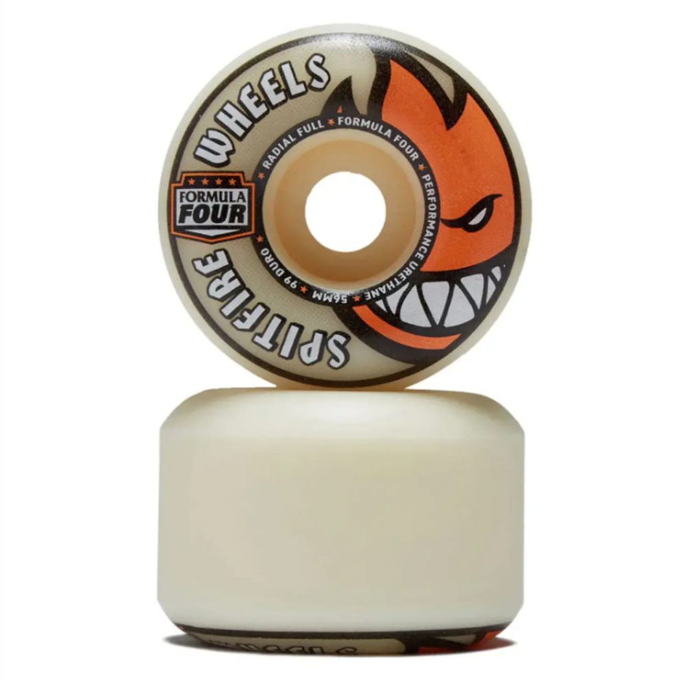 Spitfire F4 Radial Full Wheels Set Natural Orange 56/99