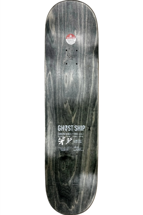 Ghostship Ominous Skateboard Deck Black 8.5 wb14.25