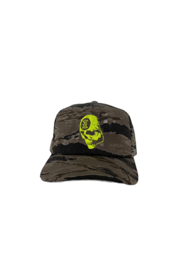 Ghostship Skull Map Hat Tiger Camo Snapback