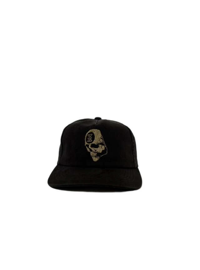 Ghostship Skull Map Hat Vintage Black Snapback