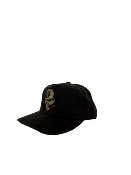 Ghostship Skull Map Hat Vintage Black Snapback