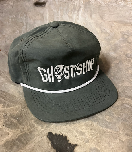 Ghostship Ominous Rope Trucker Hat Green Snapback