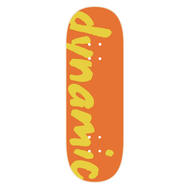 Dynamic Fingerboard Deck Logo Orange Yellow 36mm