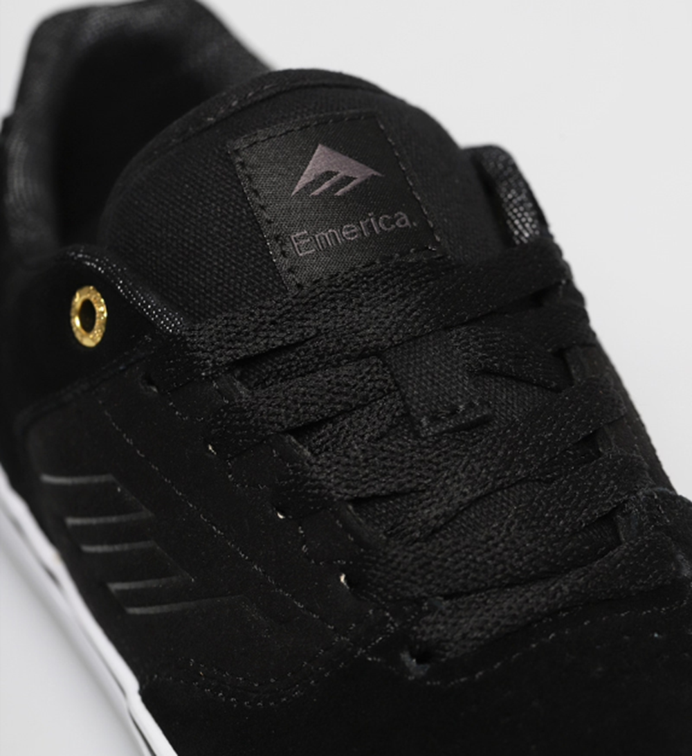 Emerica Vulc Low Core Skate Shoes Black Gold White