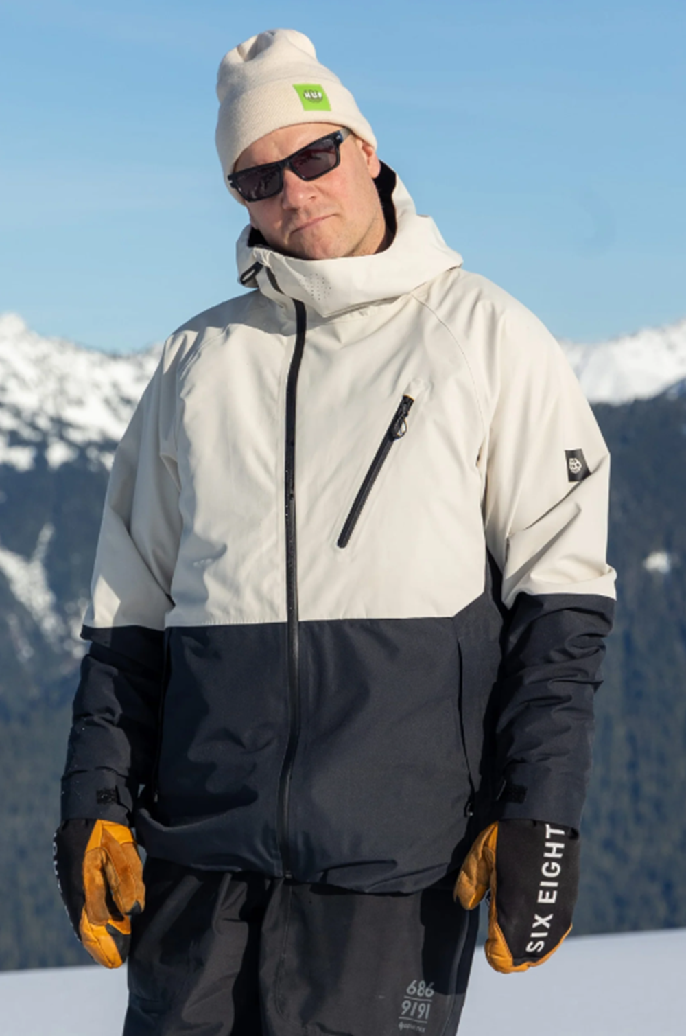 686 Hydra Thermagraph Jacket Mens Limestone Color Block