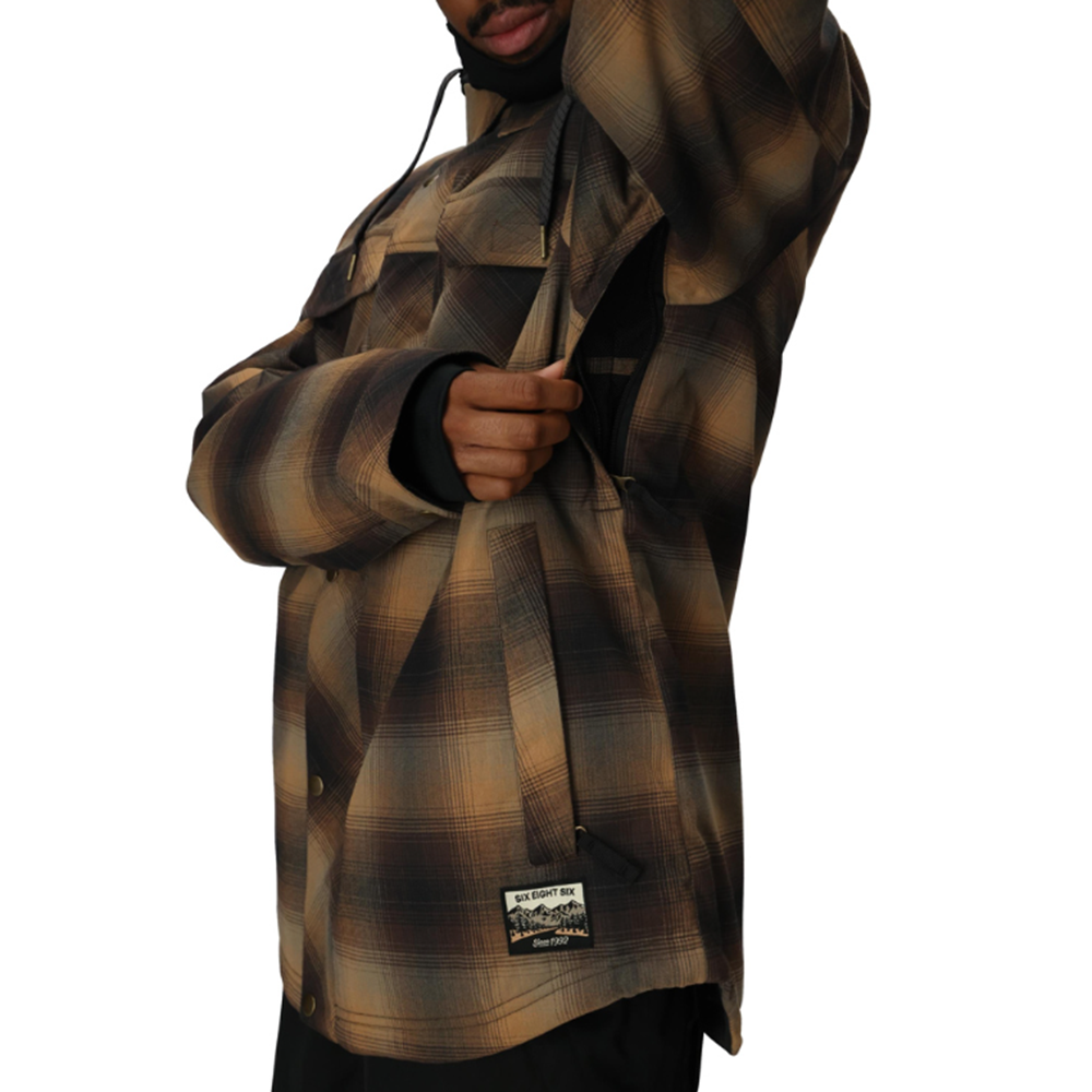 686 Woodland Insulated Jacket Mens Caramel Plaid