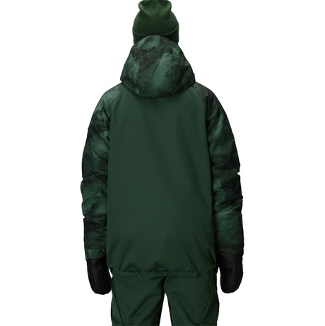 686 Geo Insulated Jacket Mens Moss Green Color Block