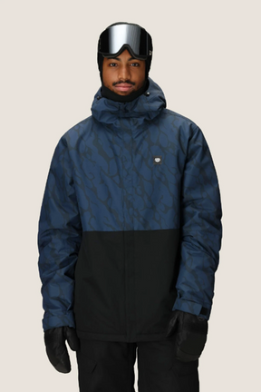 686 Foundation Jacket Mens Navy Fractured Color Block