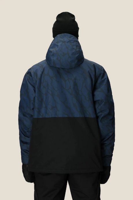 686 Foundation Jacket Mens Navy Fractured Color Block