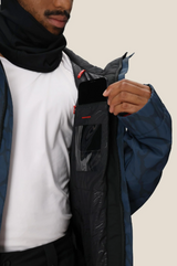 686 Foundation Jacket Mens Navy Fractured Color Block