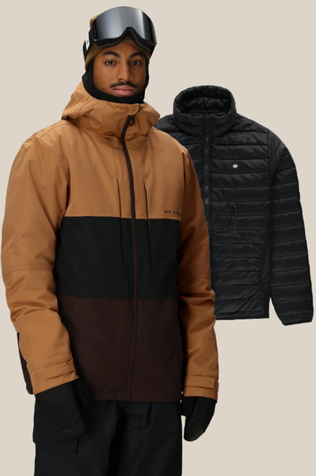 686 Smarty 3 in 1 Form Jacket Mens Caramel Color Block L