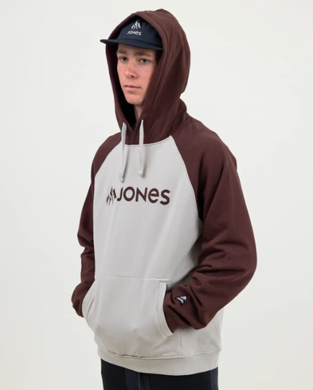 Jones Truckee Hoodie Organic Smoke Grey Print