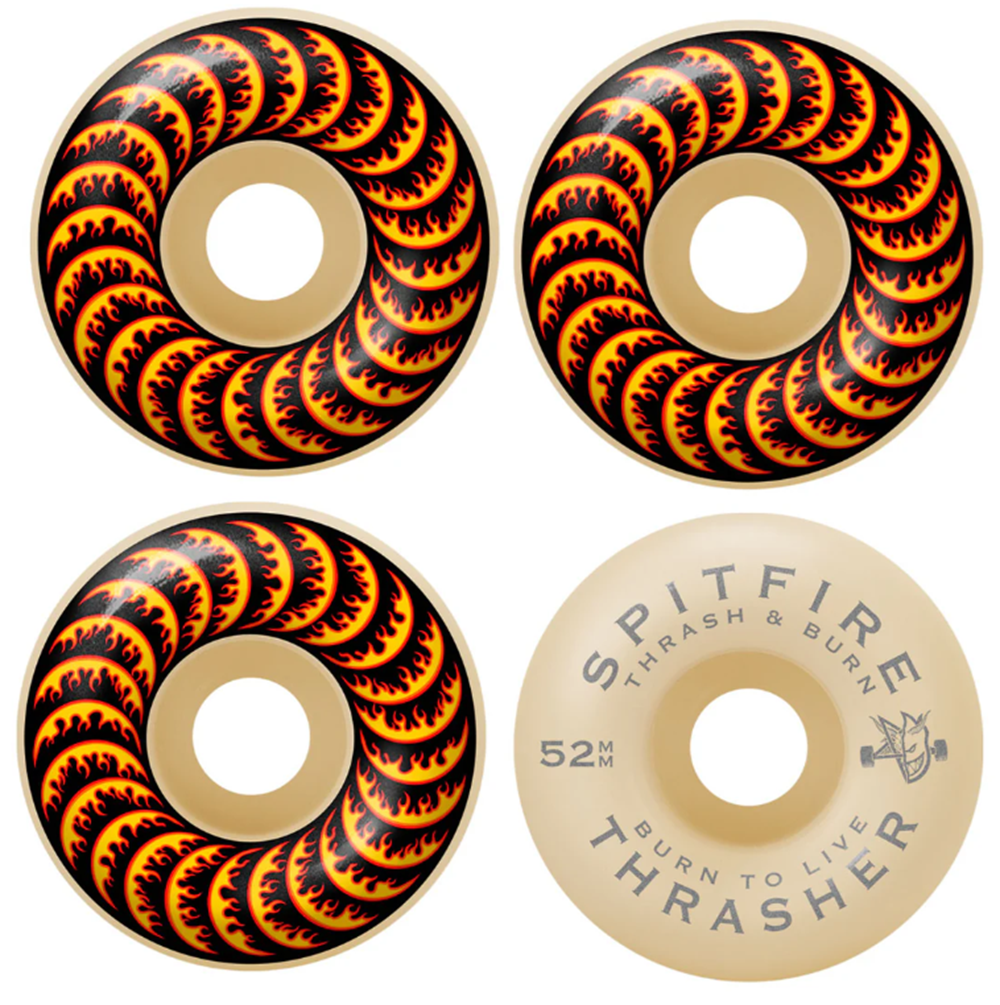 Spitfire Thrasher F4 Classic Wheels Set Orange Swirl 52mm/99a